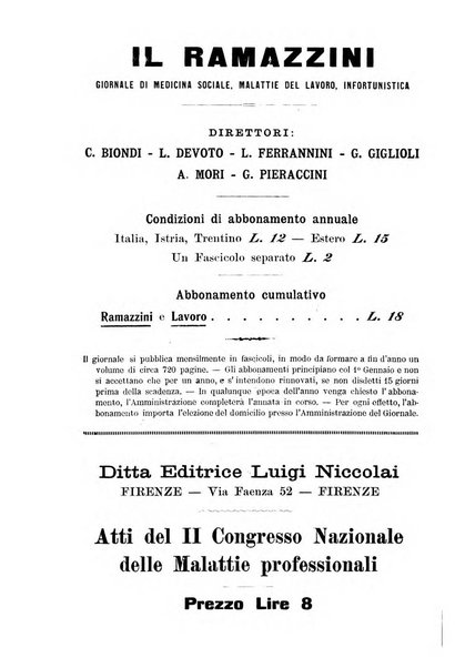 Il Ramazzini giornale italiano di medicina sociale