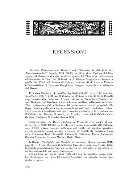 Rassegna marchigiana per le arti figurative, le bellezze naturali, la musica