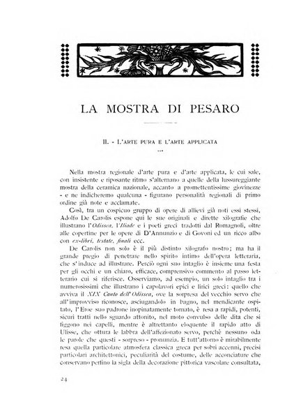 Rassegna marchigiana per le arti figurative, le bellezze naturali, la musica