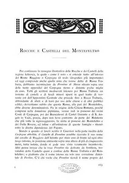 Rassegna marchigiana per le arti figurative, le bellezze naturali, la musica