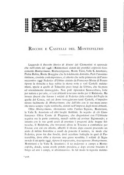 Rassegna marchigiana per le arti figurative, le bellezze naturali, la musica