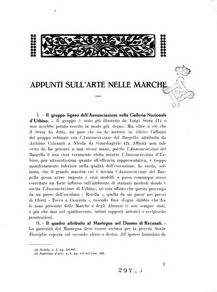 Rassegna marchigiana per le arti figurative, le bellezze naturali, la musica