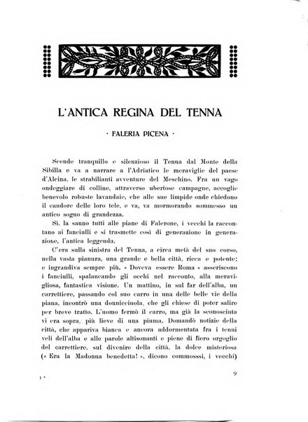 Rassegna marchigiana per le arti figurative, le bellezze naturali, la musica