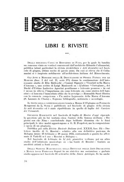 Rassegna marchigiana per le arti figurative, le bellezze naturali, la musica