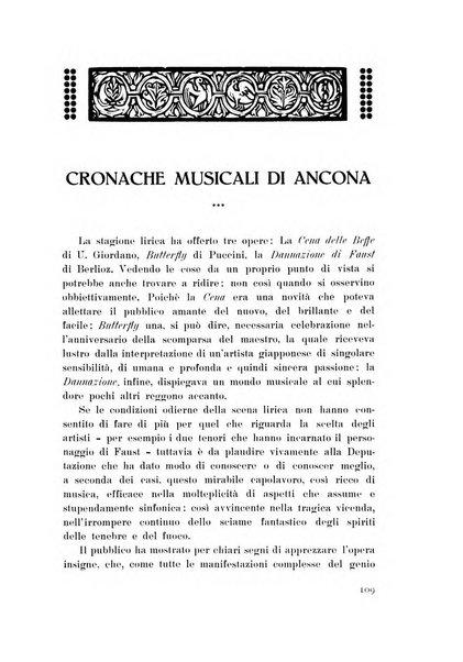 Rassegna marchigiana per le arti figurative, le bellezze naturali, la musica