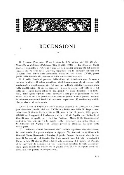 Rassegna marchigiana per le arti figurative, le bellezze naturali, la musica