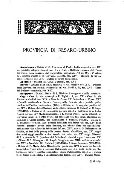 Rassegna marchigiana per le arti figurative, le bellezze naturali, la musica