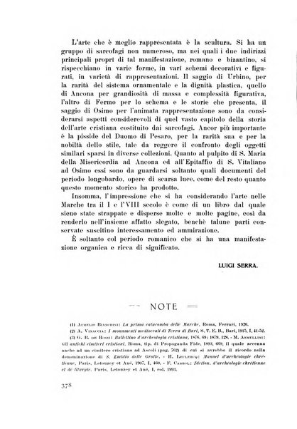 Rassegna marchigiana per le arti figurative, le bellezze naturali, la musica