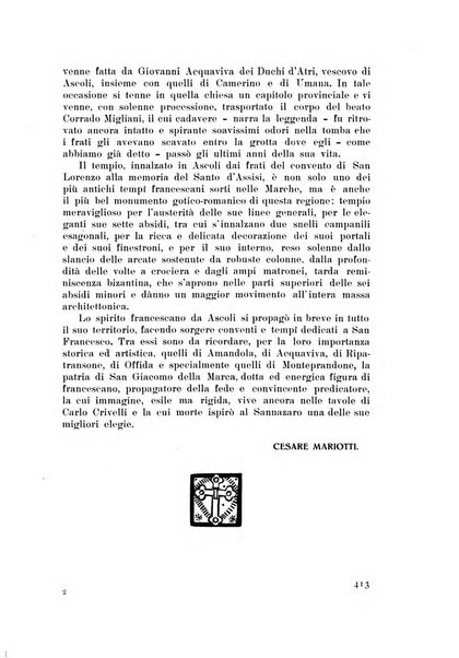 Rassegna marchigiana per le arti figurative, le bellezze naturali, la musica