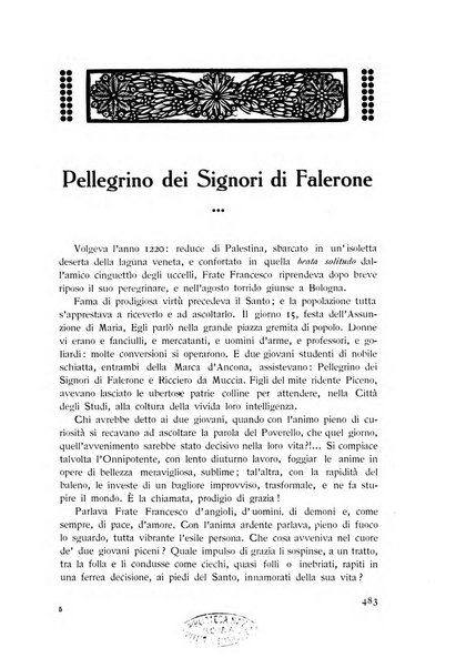 Rassegna marchigiana per le arti figurative, le bellezze naturali, la musica