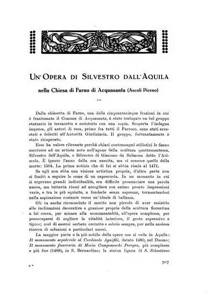 Rassegna marchigiana per le arti figurative, le bellezze naturali, la musica