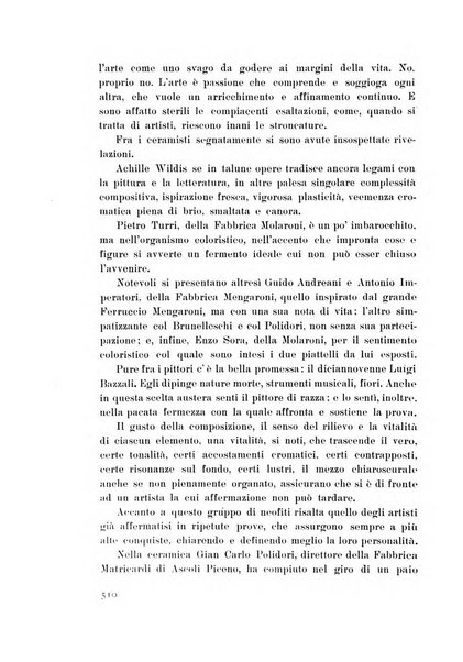 Rassegna marchigiana per le arti figurative, le bellezze naturali, la musica