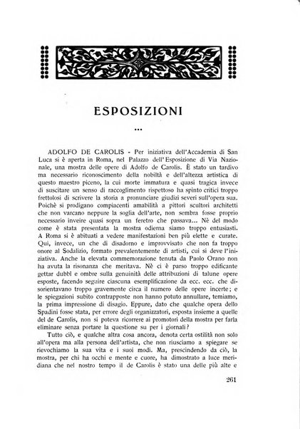 Rassegna marchigiana per le arti figurative, le bellezze naturali, la musica