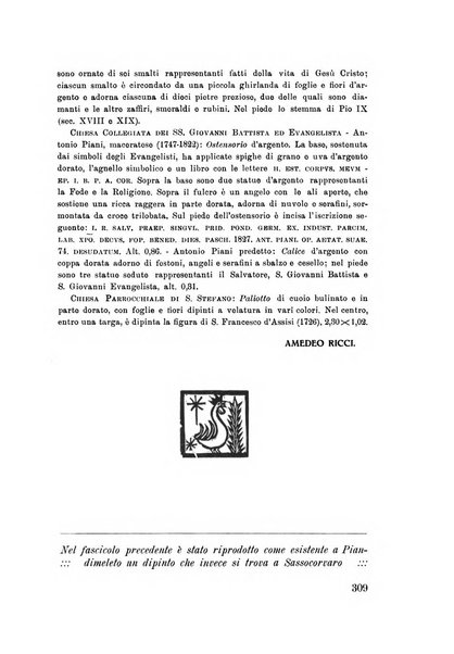 Rassegna marchigiana per le arti figurative, le bellezze naturali, la musica