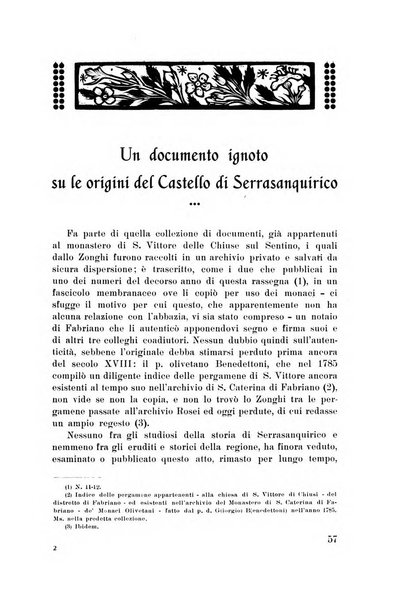 Rassegna marchigiana per le arti figurative, le bellezze naturali, la musica