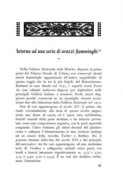 Rassegna marchigiana per le arti figurative, le bellezze naturali, la musica