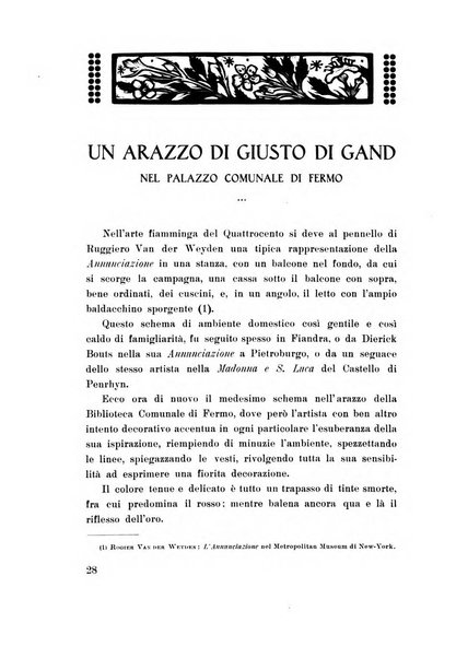 Rassegna marchigiana per le arti figurative, le bellezze naturali, la musica