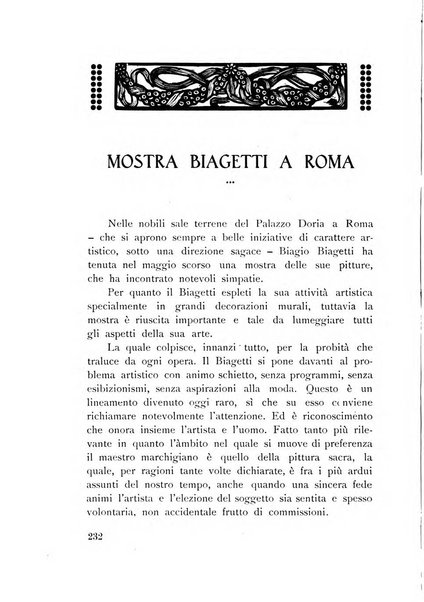 Rassegna marchigiana per le arti figurative, le bellezze naturali, la musica