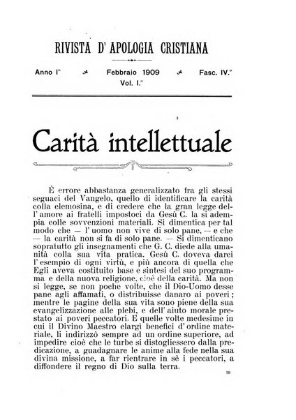 Rivista di apologia cristiana periodico mensile