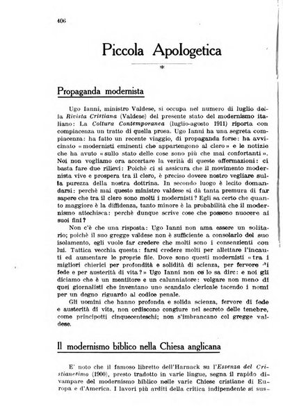 Rivista di apologia cristiana periodico mensile