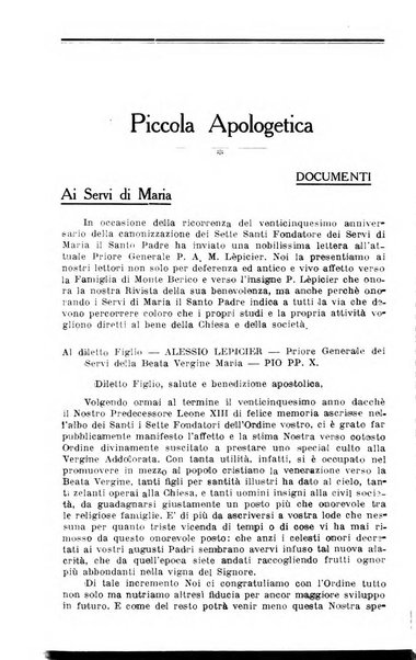 Rivista di apologia cristiana periodico mensile