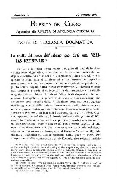 Rivista di apologia cristiana periodico mensile