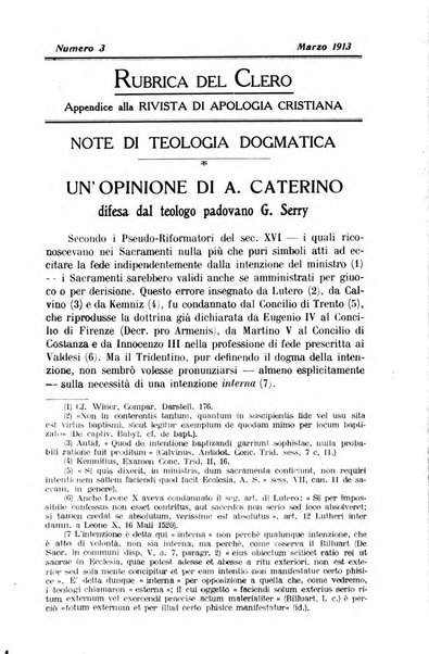 Rivista di apologia cristiana periodico mensile