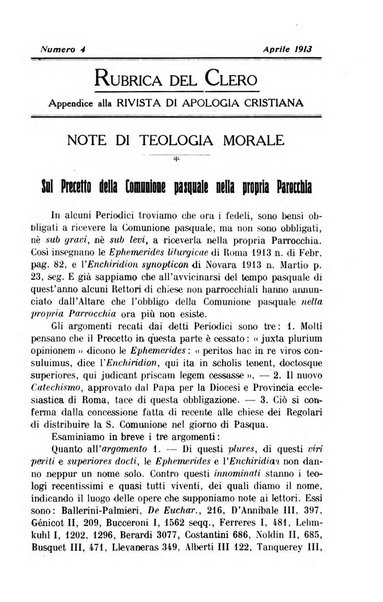 Rivista di apologia cristiana periodico mensile