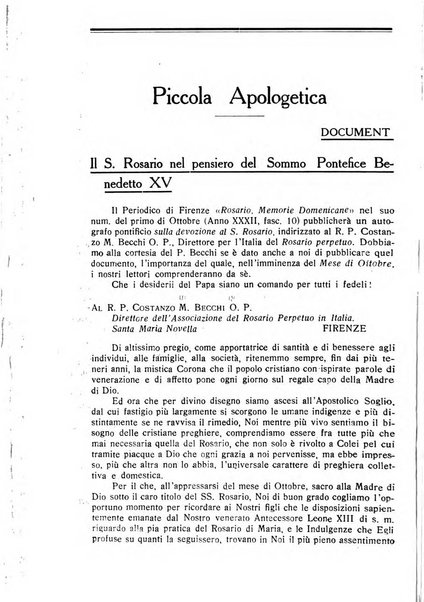 Rivista di apologia cristiana periodico mensile