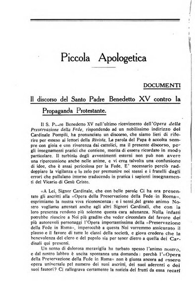 Rivista di apologia cristiana periodico mensile