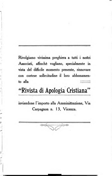 Rivista di apologia cristiana periodico mensile