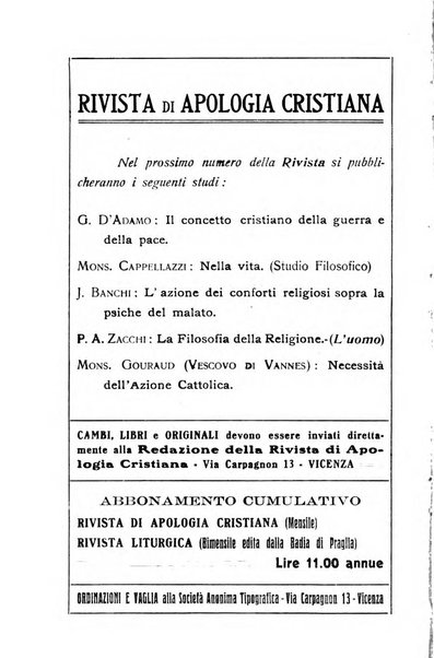 Rivista di apologia cristiana periodico mensile