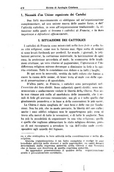 Rivista di apologia cristiana periodico mensile