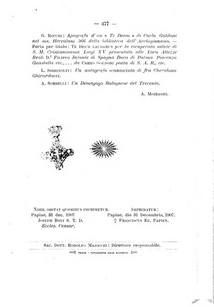 Rivista di scienze storiche pubblicazione mensile sotto gli auspici della società cattolica per gli studi scientifici