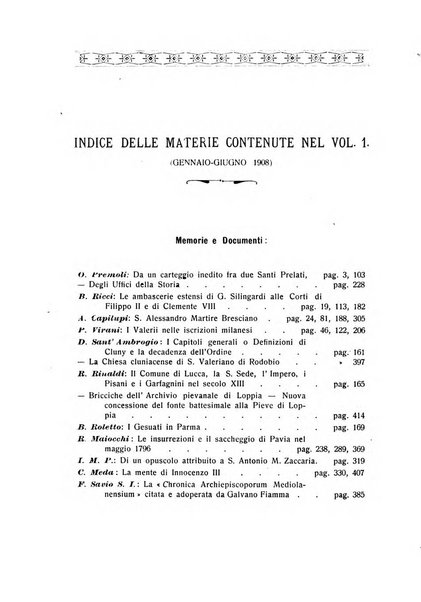 Rivista di scienze storiche pubblicazione mensile sotto gli auspici della società cattolica per gli studi scientifici