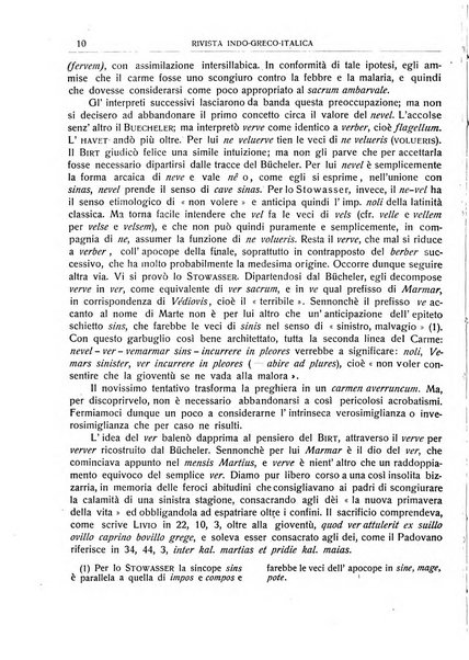 Rivista indo-greco-italica di filologia, lingua, antichità periodico trimestrale