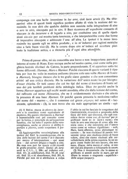 Rivista indo-greco-italica di filologia, lingua, antichità periodico trimestrale