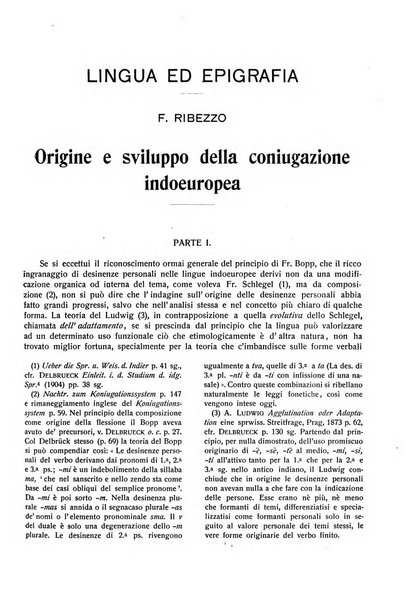 Rivista indo-greco-italica di filologia, lingua, antichità periodico trimestrale