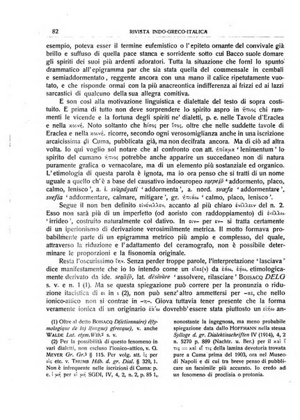 Rivista indo-greco-italica di filologia, lingua, antichità periodico trimestrale