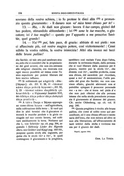 Rivista indo-greco-italica di filologia, lingua, antichità periodico trimestrale