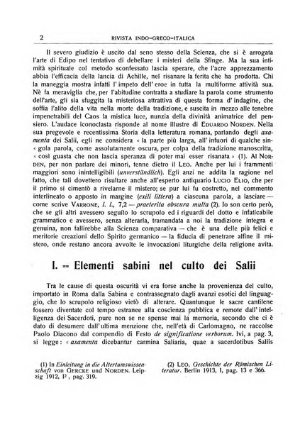 Rivista indo-greco-italica di filologia, lingua, antichità periodico trimestrale