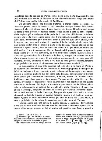 Rivista indo-greco-italica di filologia, lingua, antichità periodico trimestrale