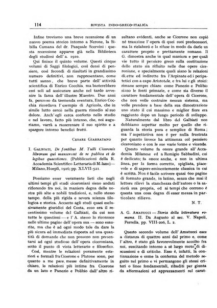 Rivista indo-greco-italica di filologia, lingua, antichità periodico trimestrale