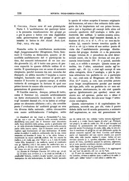 Rivista indo-greco-italica di filologia, lingua, antichità periodico trimestrale