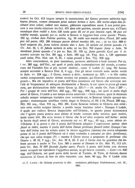 Rivista indo-greco-italica di filologia, lingua, antichità periodico trimestrale