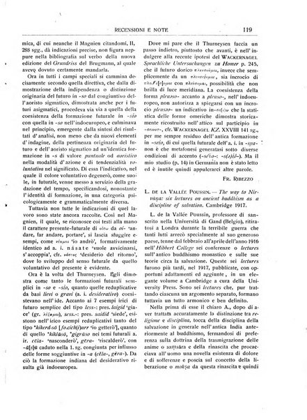 Rivista indo-greco-italica di filologia, lingua, antichità periodico trimestrale