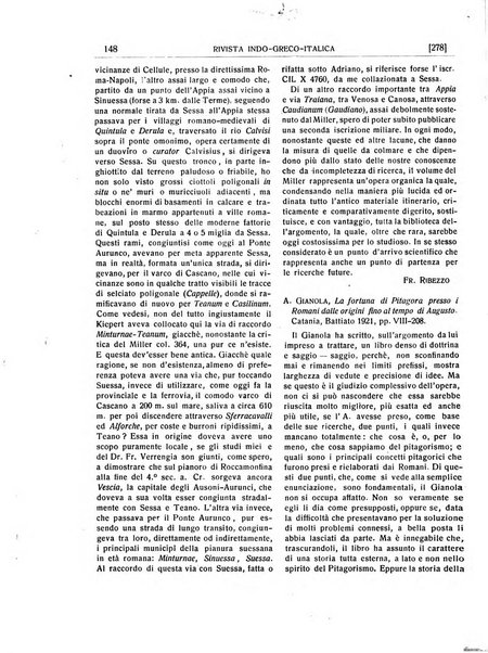 Rivista indo-greco-italica di filologia, lingua, antichità periodico trimestrale