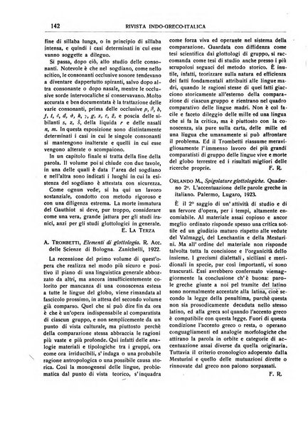 Rivista indo-greco-italica di filologia, lingua, antichità periodico trimestrale