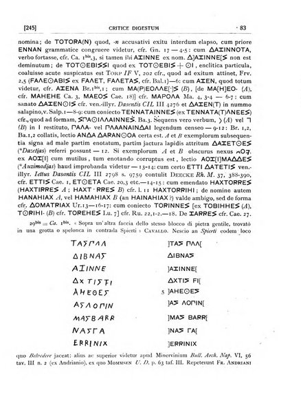 Rivista indo-greco-italica di filologia, lingua, antichità periodico trimestrale