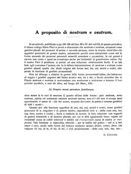 Rivista indo-greco-italica di filologia, lingua, antichità periodico trimestrale